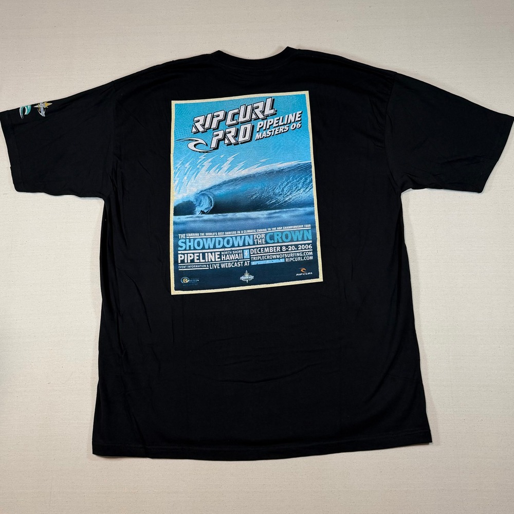 Rip Curl Pro Pipeline Masters 06 T-Shirt Mens XXL Black Vans Triple Crown NWT